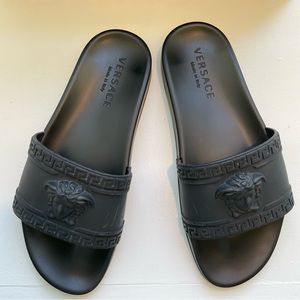 Versace Medusa Head Slides Black